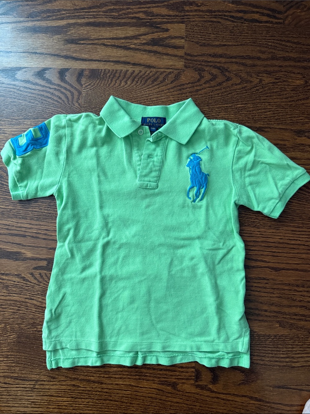 Polo by Ralph Lauren Mint Green Polo with Blue Embroidered Logo